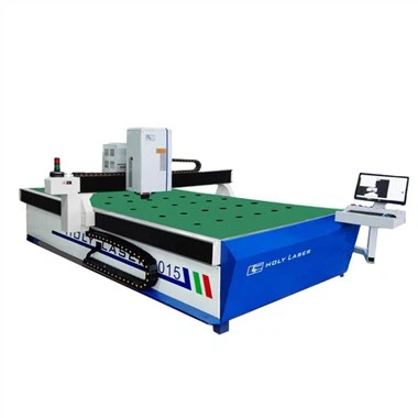 Glas i stor storlek inuti lasergraveringsmaskinen